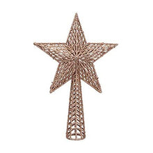 Load image into Gallery viewer, Large Glitter Christmas Star Tree Topper with Spring Base 25 x 36cm in Red, Gold, Blue, Silver, or Rose Gold
