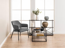 Load image into Gallery viewer, Lima Grey Upholstered Velvet Fabric Chair , A Perfect Lounge Armchair
