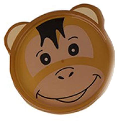 Animal Face Plastic Hard Lunchbox, Small Sandwich Box with Tiger, Monkey, or Cow