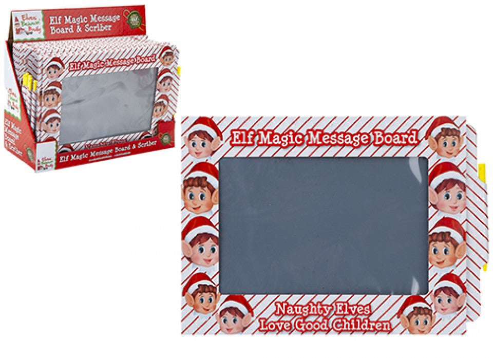 Elf Magic Slate Message Board, Create Disappearing Messages from Naughty Elves Behaving Badly