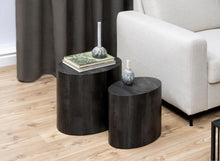 Load image into Gallery viewer, Mice Coffee Table Set In Anthracite Grey 2pcs Oval Design 33x48x40cm
