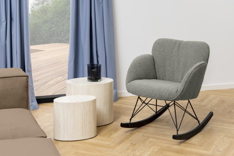 Mice Coffee Side Table Set In Travertine 2pcs Oval Design Space Saving Furniture 33x48x40cm