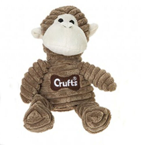Crufts Squeaky Animal Shaped Chew Toy for Pets in 3 Designs - Frog, Hippo, or Monkey