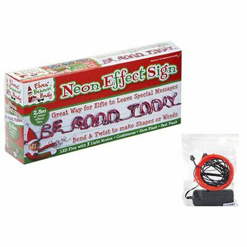 Create Your Own Red Neon Effect Sign 2.5 M Battery Lights Elves Behavin’ Badly