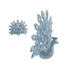 Load image into Gallery viewer, Sparkly Peacock All Over Glitter Hanging Decoration for your Christmas Tree in Red, Gold, Blue, Silver, or Rose Gold
