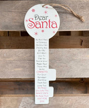 Load image into Gallery viewer, Christmas Magic Large Wooden Santa Key Sign For Homes With No Chimney

