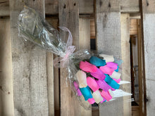 Load image into Gallery viewer, Bouquet Of 24 Mixed Pastel Wooden Roses - Sugared Almond
