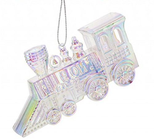 Iridescent Shimmer Train Hanging Christmas Decoration Magical Fairy Tale Themed Xmas Tree Pendant