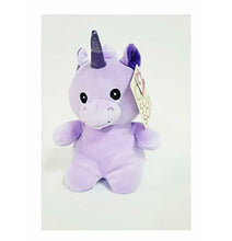 Load image into Gallery viewer, Super Cute and Super Soft Standing Unicorn in 3 Colours, Very Cuddly and Squishy with Embroidered Features and Sparkle Horn
