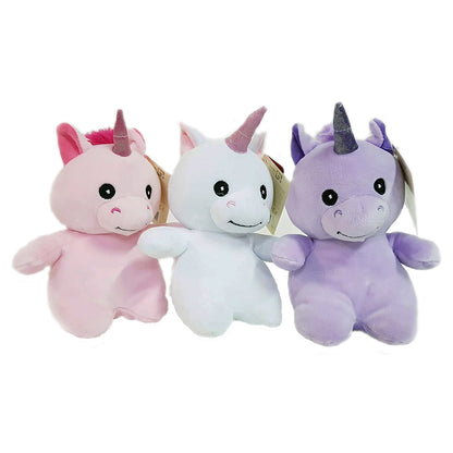 Super Cute and Super Soft Standing Unicorn in 3 Colours, Very Cuddly and Squishy with Embroidered Features and Sparkle Horn