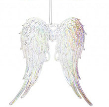 Load image into Gallery viewer, Iridescent Shimmer Angel Wings Hanging Christmas Decoration Magical Fairy Tale Themed Xmas Tree Pendant
