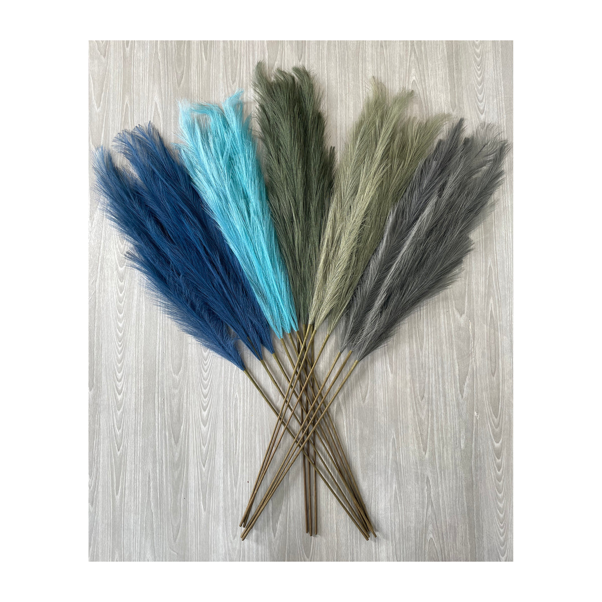 Large Faux Pampas Grass 3 Stems 115cm Tall Fluffy Artificial Dried Flower Décor Many Colours Decor Decorative
