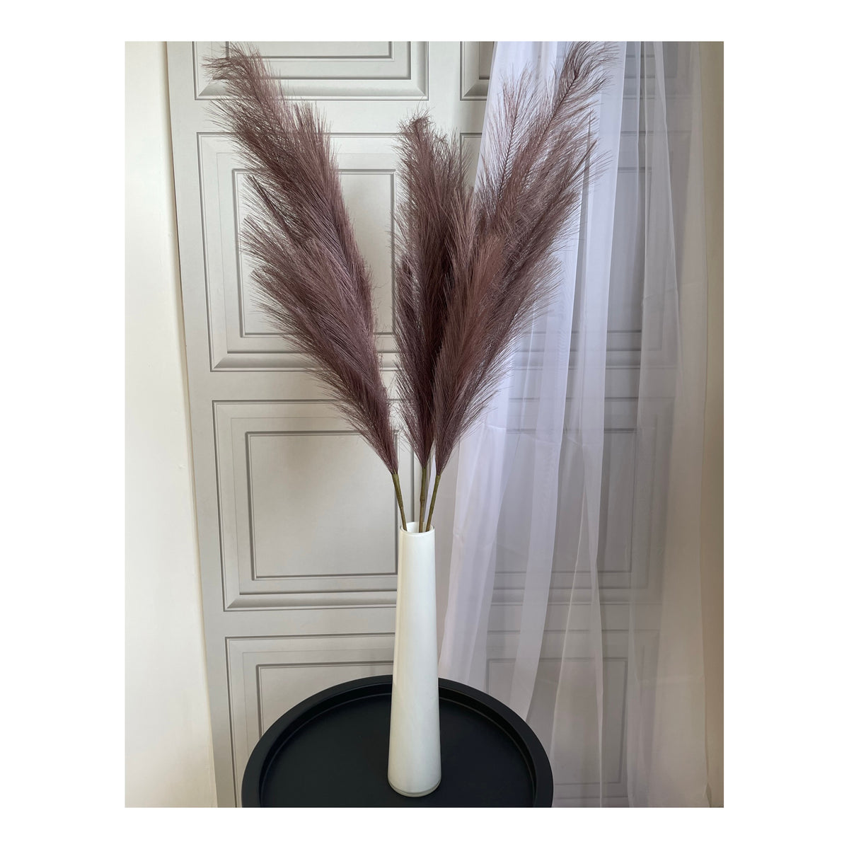 Large Faux Pampas Grass 3 Stems 115cm Tall Fluffy Artificial Dried Flower Décor Many Colours Decor Decorative