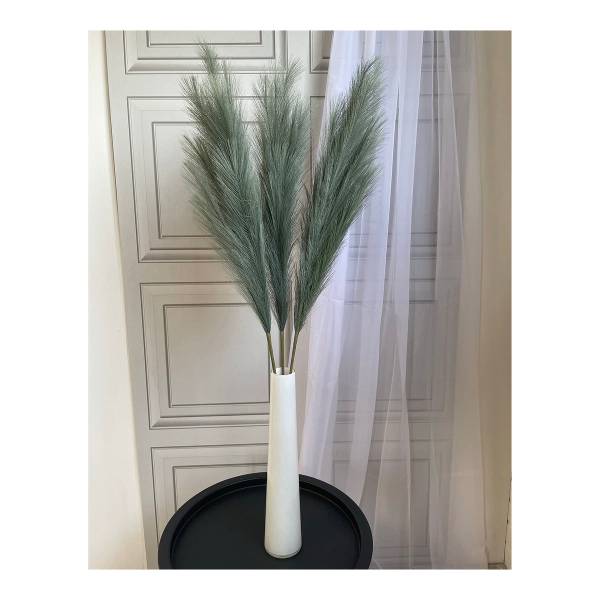 Large Faux Pampas Grass 3 Stems 115cm Tall Fluffy Artificial Dried Flower Décor Many Colours Decor Decorative