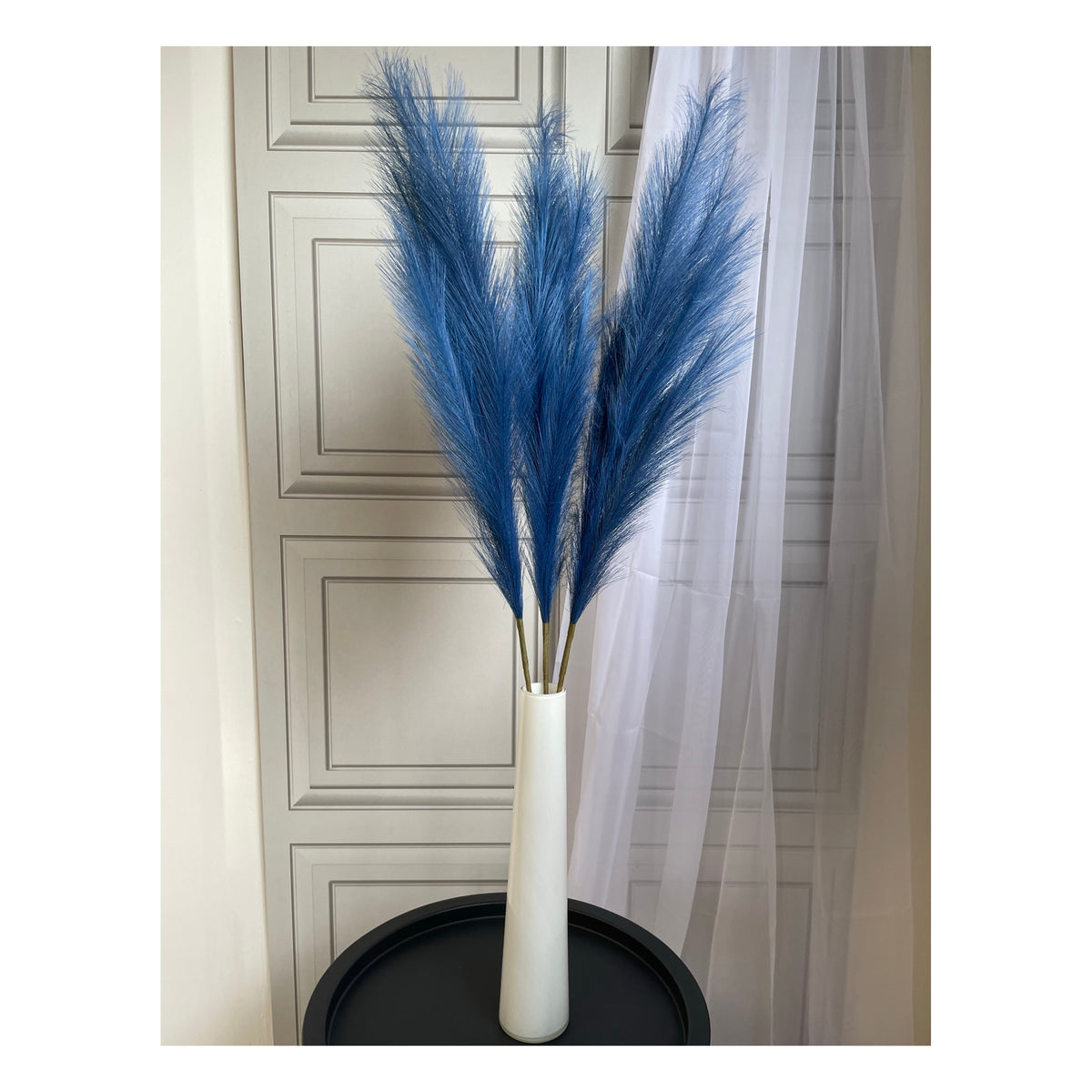 Large Faux Pampas Grass 3 Stems 115cm Tall Fluffy Artificial Dried Flower Décor Many Colours Decor Decorative
