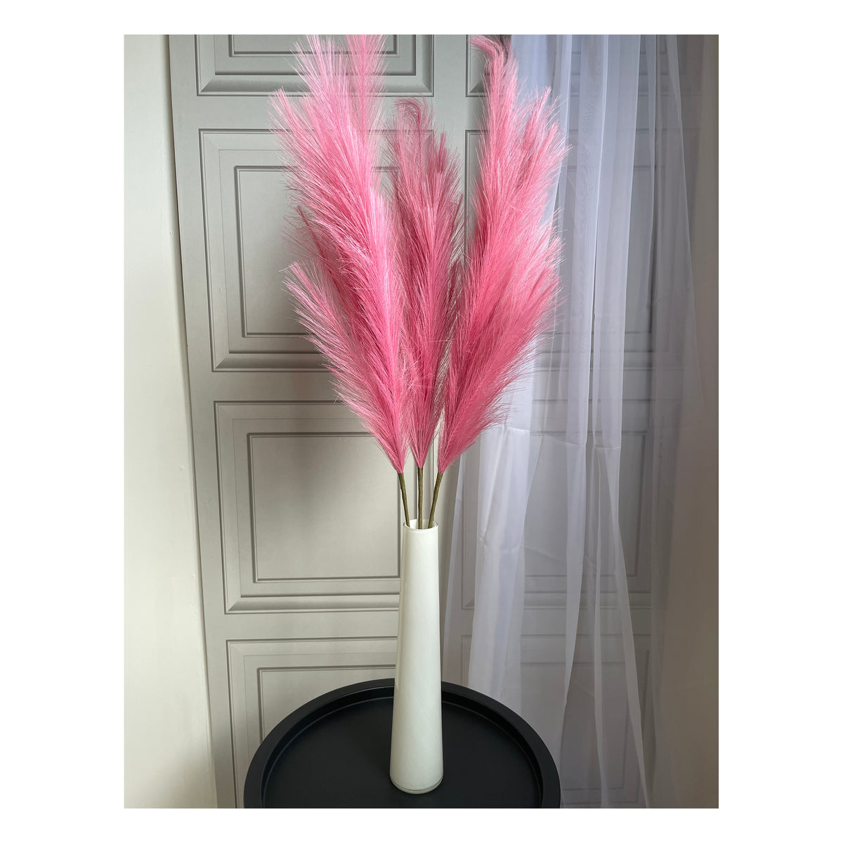 Large Faux Pampas Grass 3 Stems 115cm Tall Fluffy Artificial Dried Flower Décor Many Colours Decor Decorative