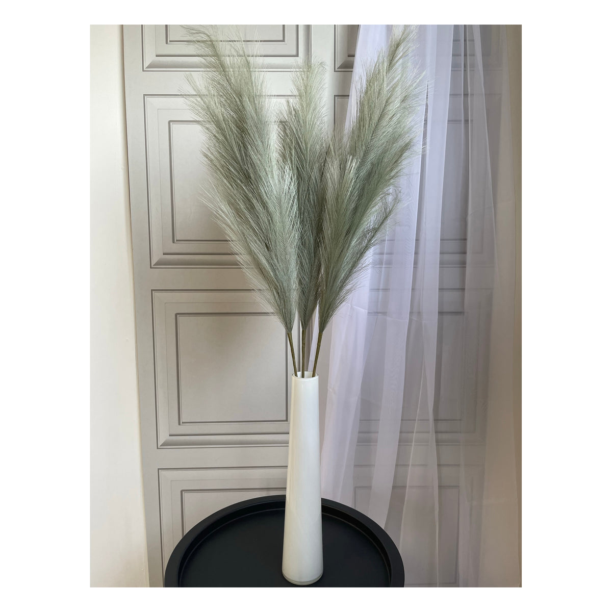 Large Faux Pampas Grass 3 Stems 115cm Tall Fluffy Artificial Dried Flower Décor Many Colours Decor Decorative