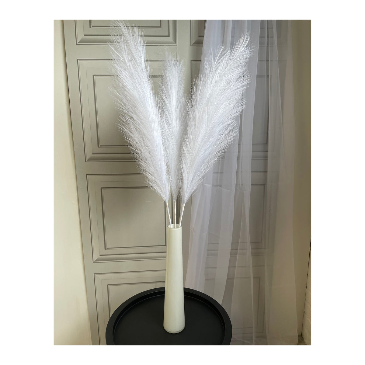 Large Faux Pampas Grass Single Stem 115cm Tall Fluffy Artificial Dried Flower Décor Many Colours Decor Decorative