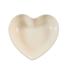 Load image into Gallery viewer, Heart Shaped Ceramic Heart Bowl in Black or Cream Glossy Finish 24x24x6
