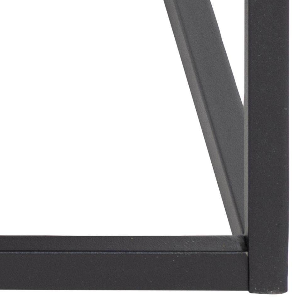 Willford Black Spacious Storage Coffee Table With Shelf And Drawer 80cm