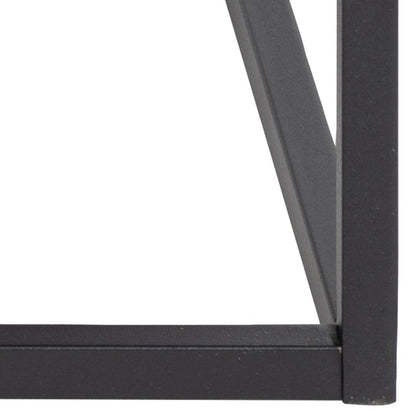 Willford Black Spacious Storage Coffee Table With Shelf And Drawer 80cm