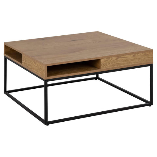 Willford Spacious Storage Coffee Table With Shelf And Drawer In Oak 80cm