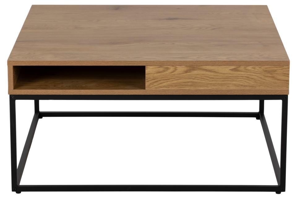 Willford Spacious Storage Coffee Table With Shelf And Drawer In Oak 80cm