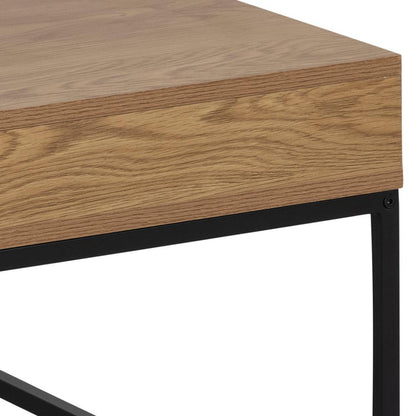 Willford Spacious Storage Coffee Table With Shelf And Drawer In Oak 80cm