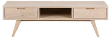 Load image into Gallery viewer, A-Line TV Unit With 2 Drawers And Shelf In White Oiled Oak 150x40x45cm
