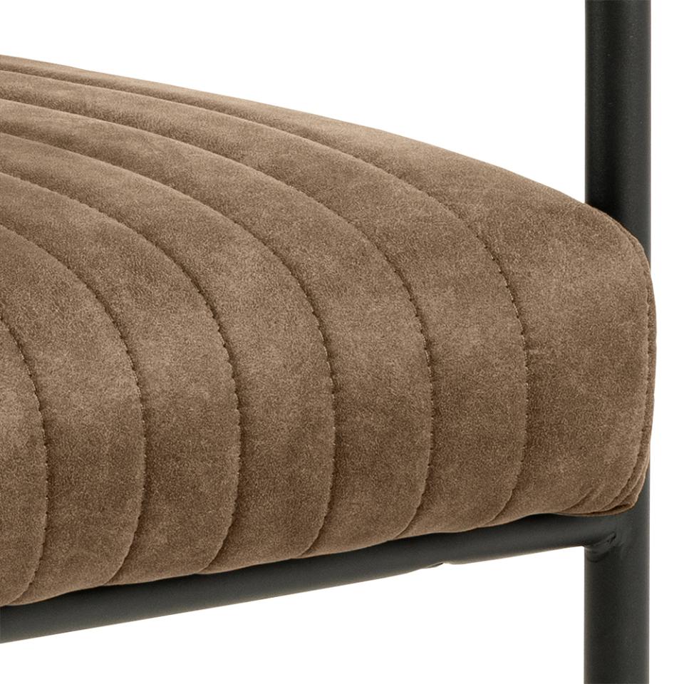Adele Designer Dining Chair With Armrest Pocket Springs And Vertical Stitching, Set Of 2 Chairs