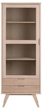 Load image into Gallery viewer, A-Line Deluxe Display Cabinet With Glass Door, 2 Drawers And Shelves White Oak 72x42x190m
