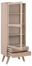 Load image into Gallery viewer, A-Line Deluxe Display Cabinet With Glass Door, 2 Drawers And Shelves White Oak 72x42x190m
