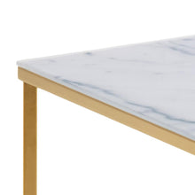 Load image into Gallery viewer, Alisma Rectangle Coffee Table With Gold Regal Base 90 x 50 cm
