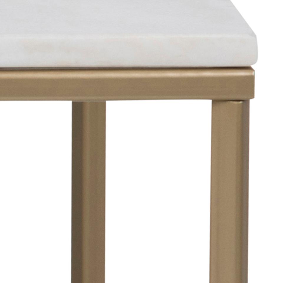 Alisma Rectangle Marble Coffee Table With Brass Base 120 x 60 cm