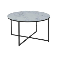Load image into Gallery viewer, Alisma Coffee Table In A Choice Of Silver, Gold Or Black Metal Frame 80cm
