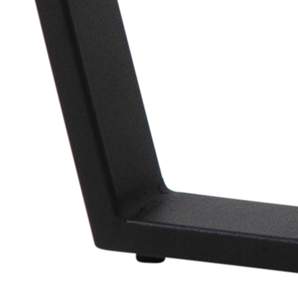 Amble Coffee Table In Black Melamine Marble Finish And Metal Base 77cm