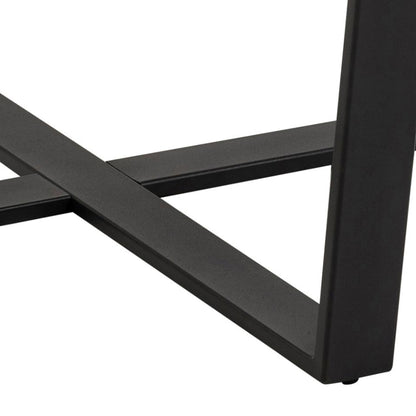 close up of the Amble dining table legs on a white background