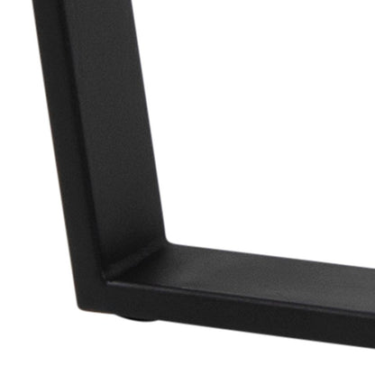 close up of a metal leg of a dining table