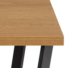 Load image into Gallery viewer, Amble Square Coffee Table In Brown Oak Melamine Finish And Stylish Metal Base 75cm

