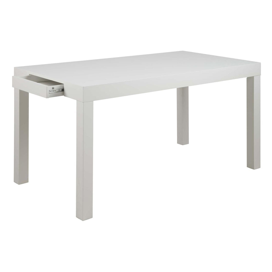 Angela White High Gloss Dining Table With Drawer, Quality Dining Furniture 150x80x76cm