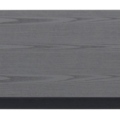 Angus Black Ash Melamine Coffee Table With Powder Coated Solid Metal Base