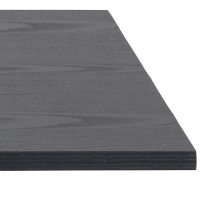 Angus Black Ash Melamine Coffee Table With Powder Coated Solid Metal Base