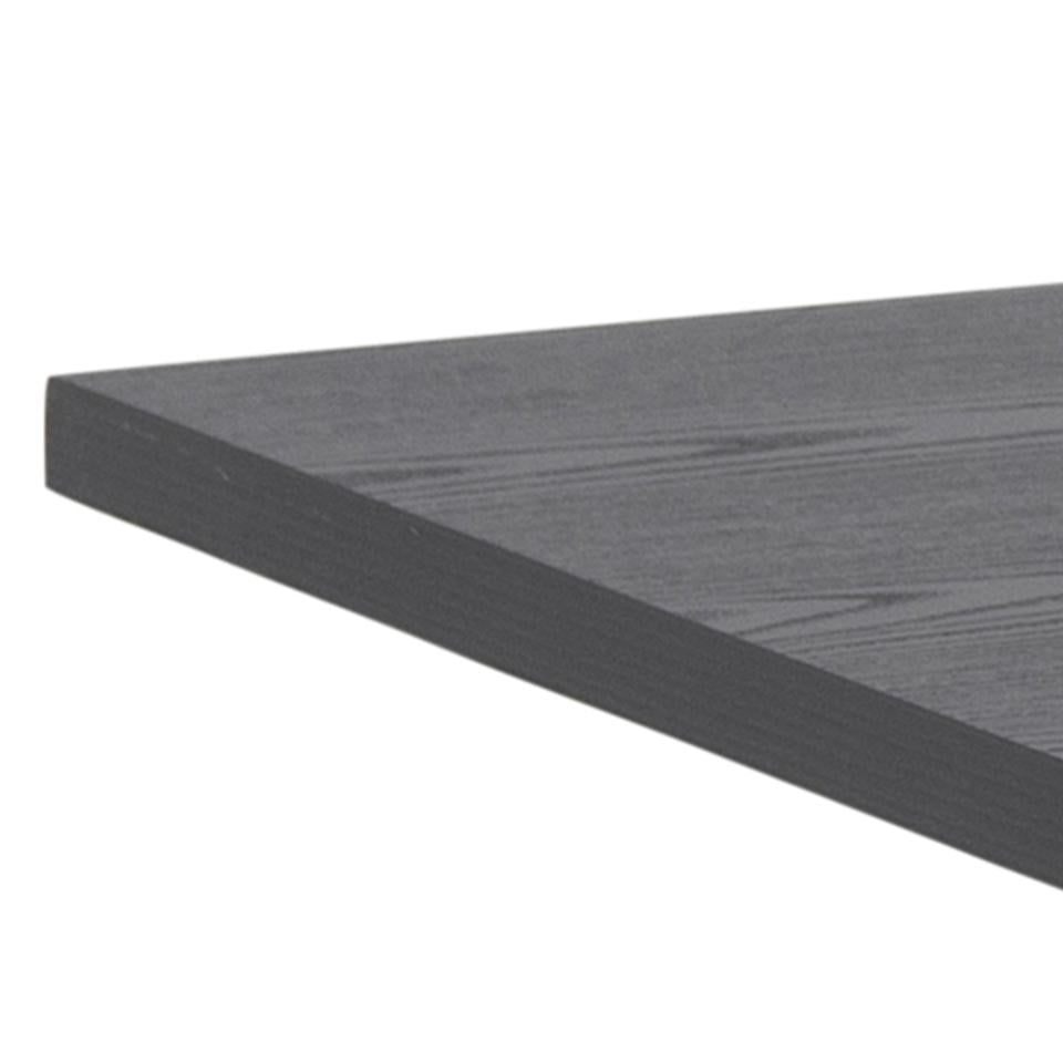 Angus Large Black Dining Table With Powder Coated Solid Metal Base 200cm Seats 8