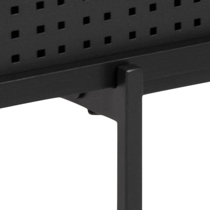 Angus TV Cabinet Unit With Sliding Door In Black 140x40x45cm