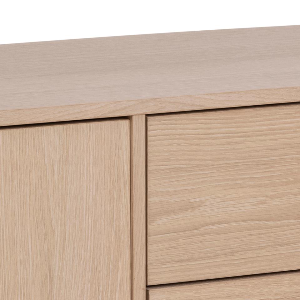 Aston Sideboard Lavish Solid Oak Cabinet With Great Storage And Adjustable Wooden Shelves 160x40x75cm