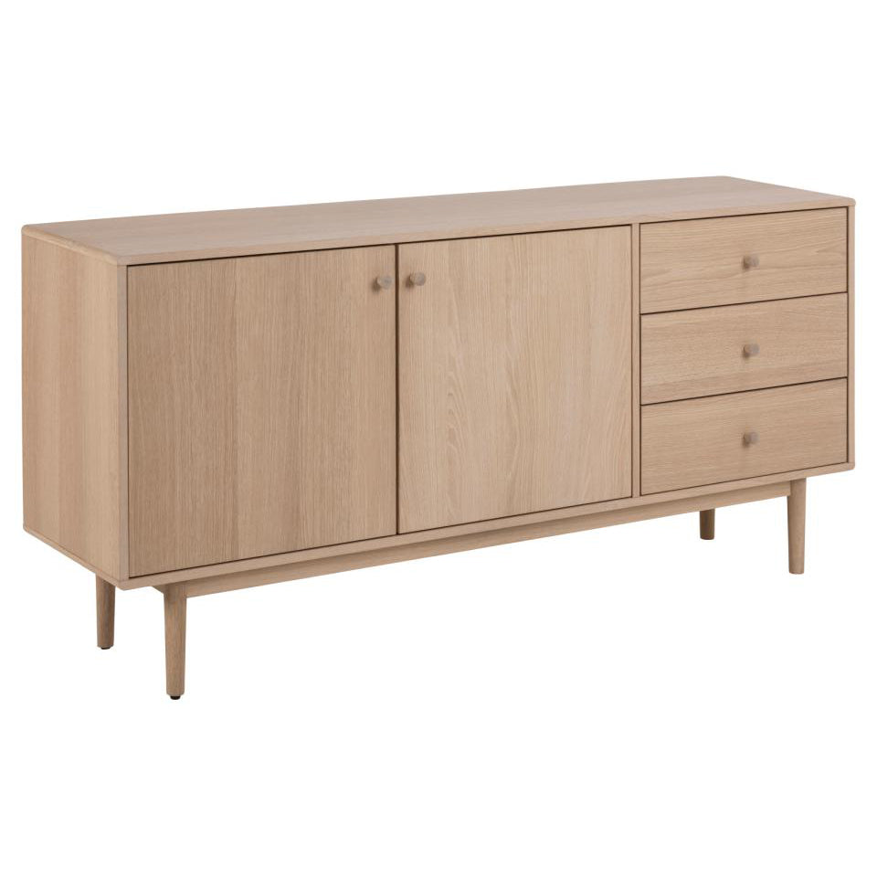 Aston Sideboard Lavish Solid Oak Cabinet With Great Storage And Adjustable Wooden Shelves 160x40x75cm