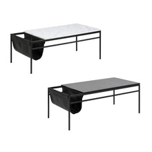 Load image into Gallery viewer, Atalaya Luxury Coffee Table With Pocket In Black Ceramic Or Solid White Marble 115cm
