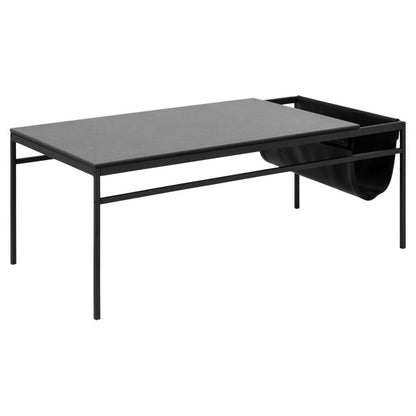 Atalaya Luxury Coffee Table With Pocket In Black Ceramic Or Solid White Marble 115cm
