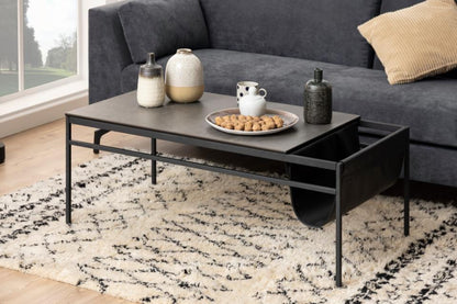 Atalaya Luxury Coffee Table With Pocket In Black Ceramic Or Solid White Marble 115cm