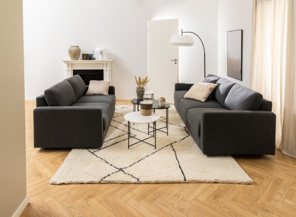 Avila Amour Round Side Table In White Marble With A Metal Base 42cm